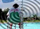 Ripple on water with lifeguard in chair