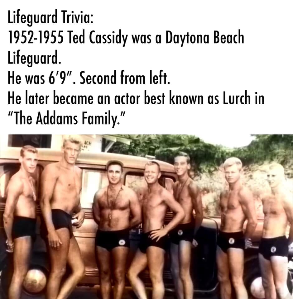 Lifeguards at Daytona Beach in 1950s.