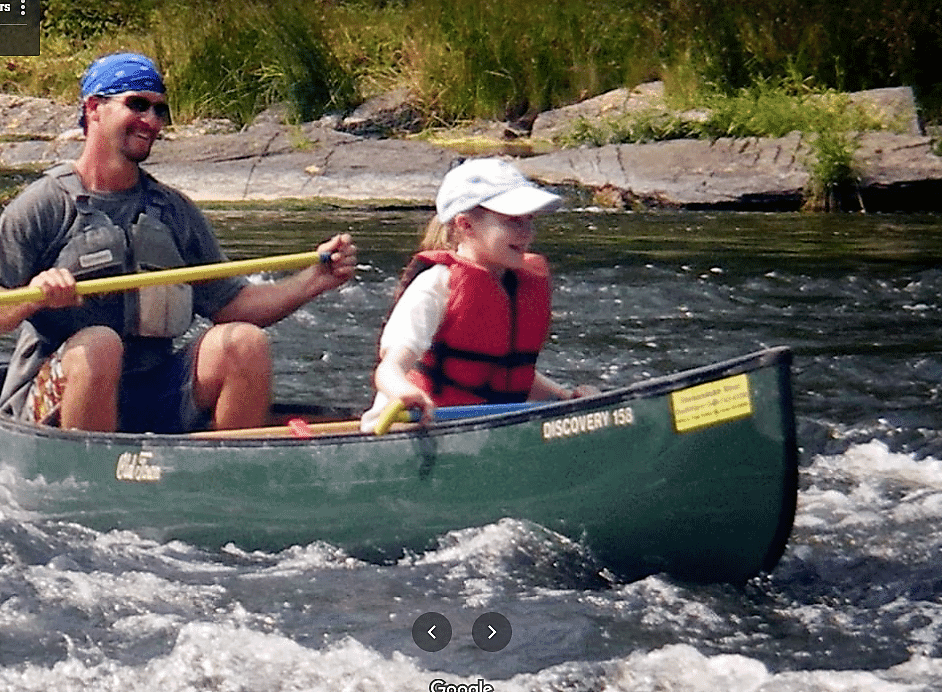 Canoe in some white water