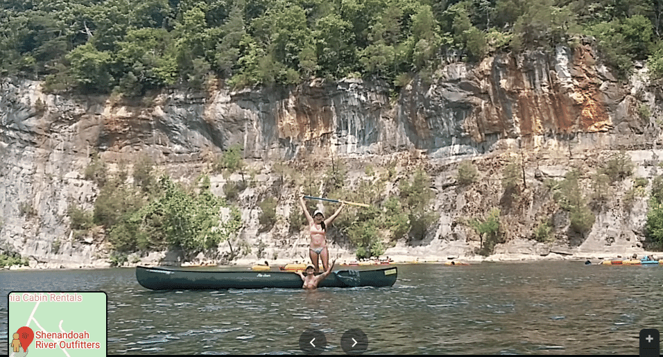 Canoe, victory stance