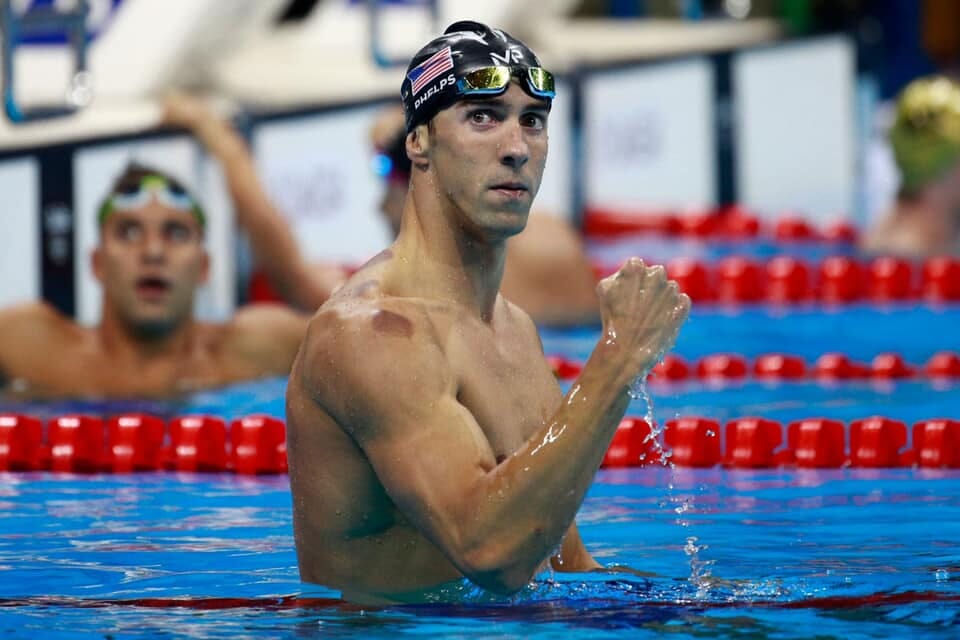 Phelps gives fist pump