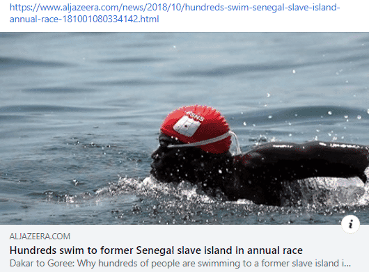 Open water swim in Senegal