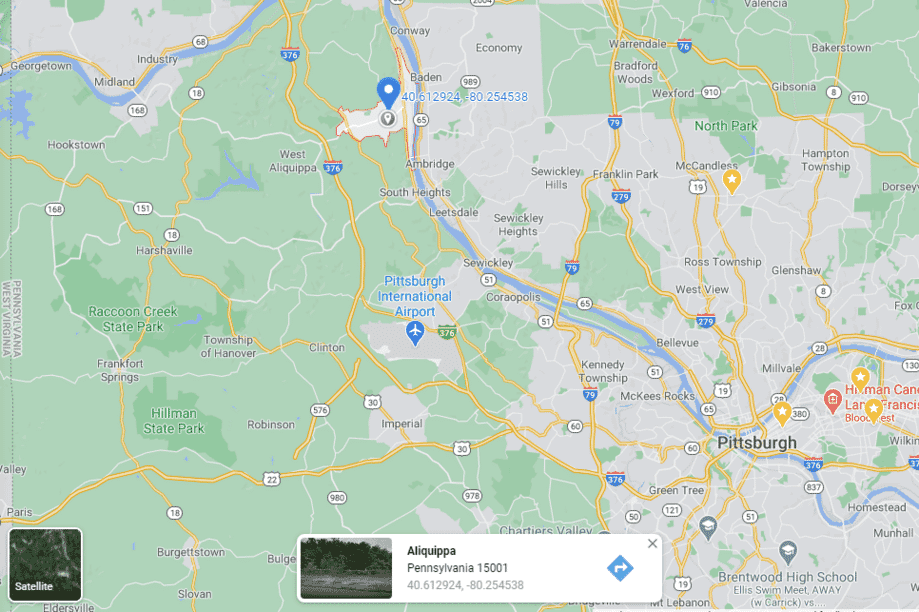 Google-map-shows-Quip on Ohio River