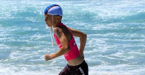 Nipper runs on beach