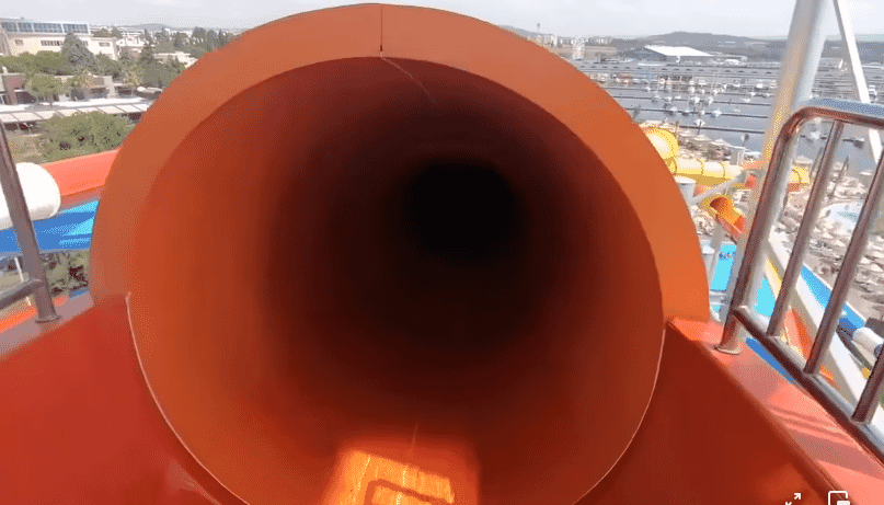 Water slide opening
