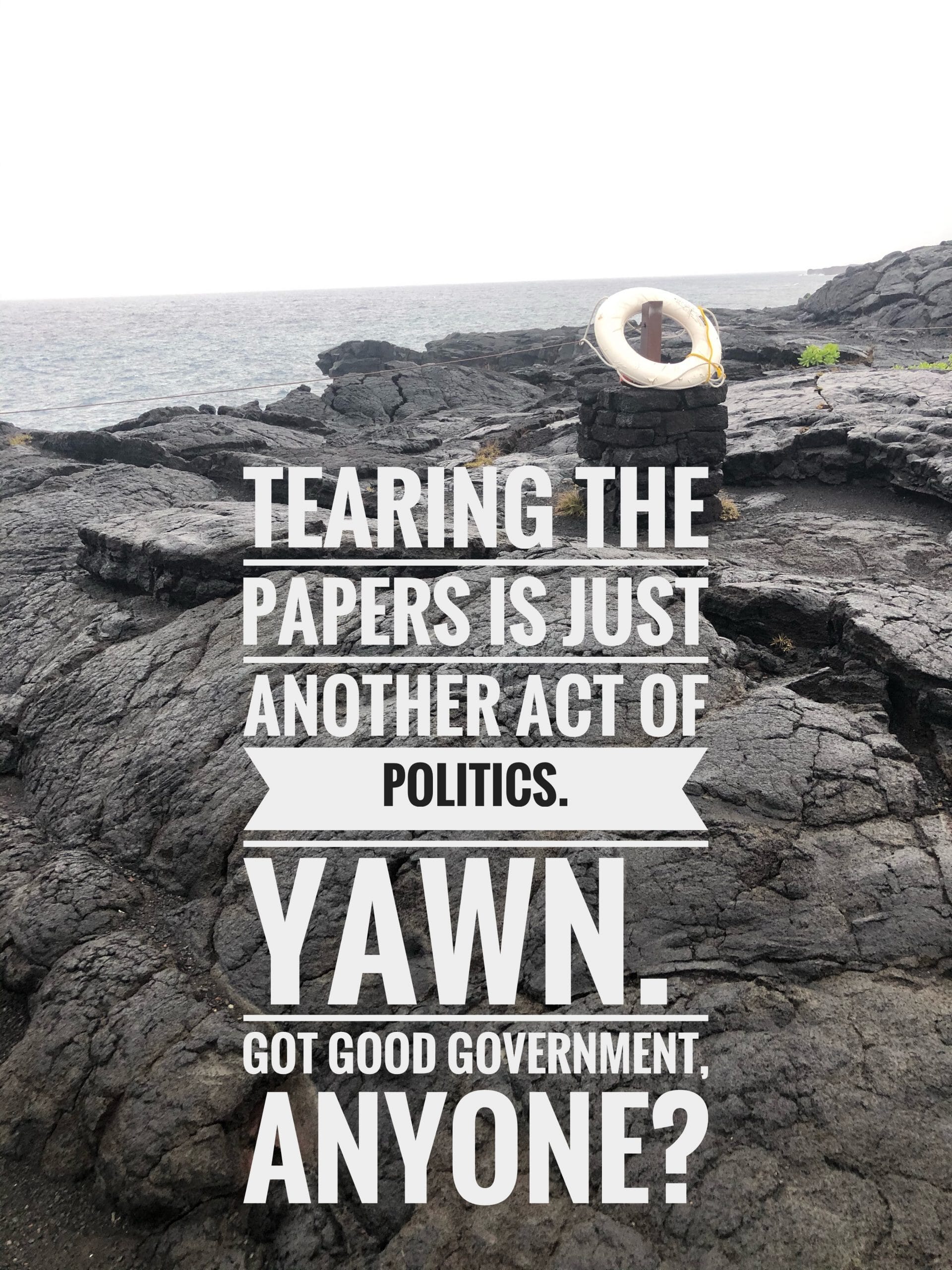 Tearing the paper to the POTUS speech is politicians being political.